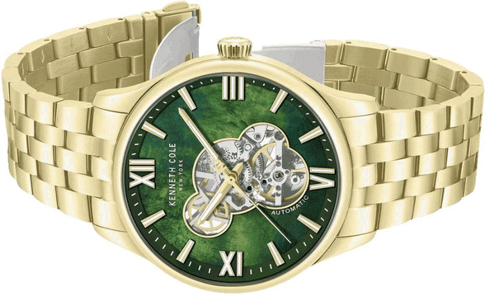 Kenneth Cole Aurora Stainless Steel Skeleton Automatic Men's Watch, KCWGY0089105MN