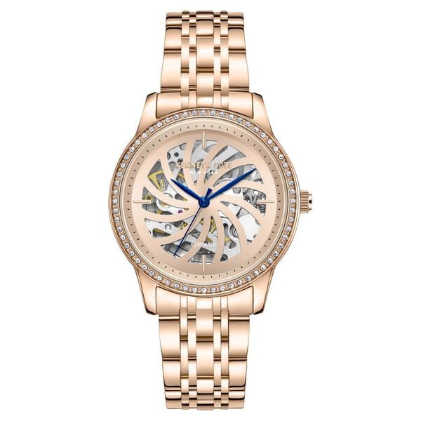Kenneth Cole Automatic Analog Rose Gold dial Metal Strap Women's Watch, KCWLL0016602LD