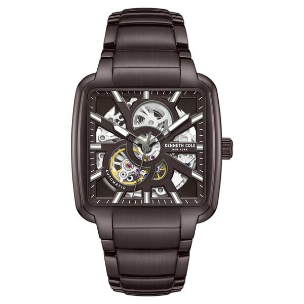 Kenneth Cole Automatic Brown Dial With Brown Stainless Steel Strap Men's Watch, KCWGY0046501MN