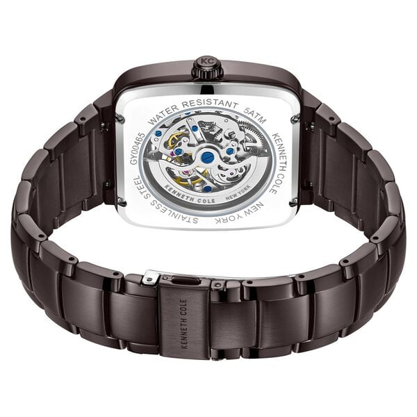 Kenneth Cole Automatic Brown Dial With Brown Stainless Steel Strap Men's Watch, KCWGY0046501MN