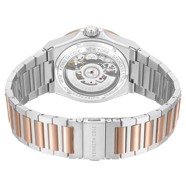 Kenneth Cole Automatic Grey Dial Two Toned Stainless Steel Strap Men's Watch, KCWGY0065302MN
