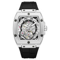 Kenneth Cole Automatic Silver Dial Black Colour Silicone Strap Men's Watch, KCWGZ0067803MN