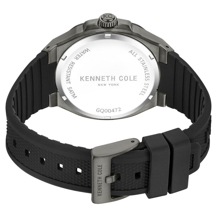 Kenneth Cole Multifunction Grey Dial Silicone Strap Men's Watch, KCWGQ0047202MN