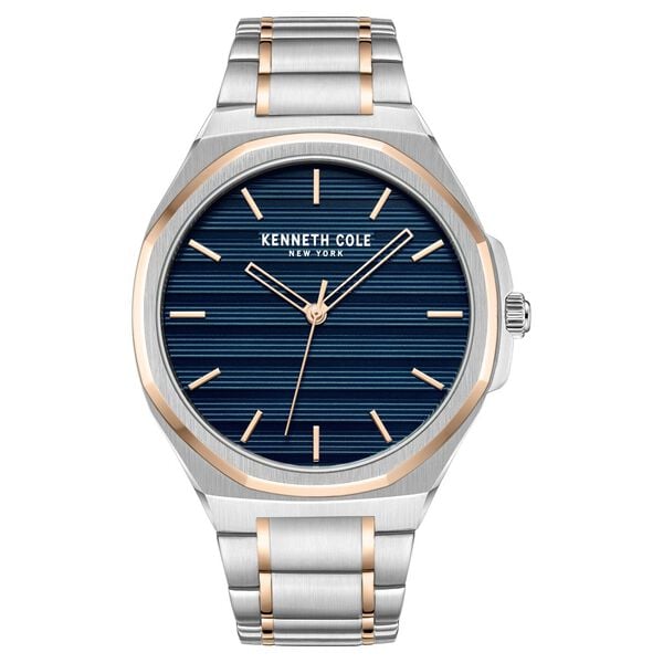 Kenneth Cole Quartz Analog Blue Dial Stainless Steel Strap Men's Watch, KCWGG0034506MN