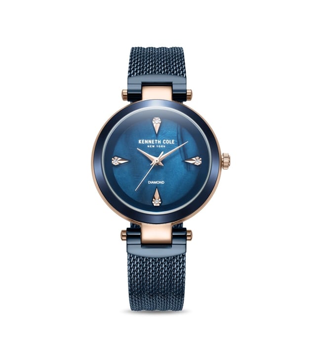 Kenneth Cole Quartz Analog Blue Dial Stainless Steel Strap Women's Watch, KCWLG2236302LD