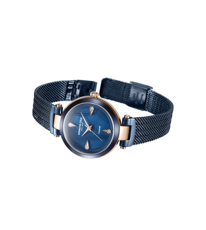 Kenneth Cole Quartz Analog Blue Dial Stainless Steel Strap Women's Watch, KCWLG2236302LD