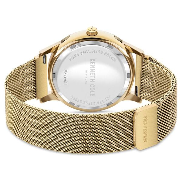 Kenneth Cole Quartz Analog Champagne Dial Stainless Steel Strap Men's Watch, KCWGK2125202MN