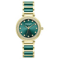 Kenneth Cole Quartz Analog Green Dial Golden Colour Ceramic Strap Women's Watch, KCWLG0066103LD