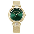 Kenneth Cole Quartz Analog Green Dial Golden Stainless Steel Strap Women's Watch, KCWLG0026801LD