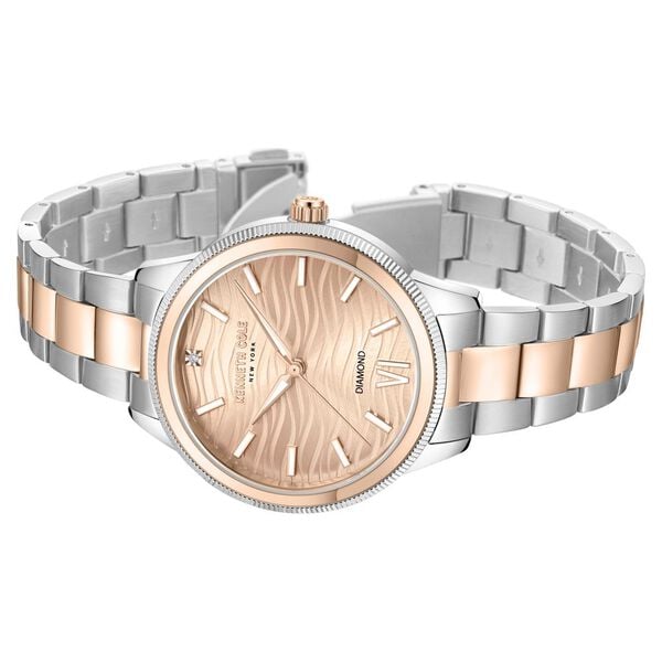 Kenneth Cole Quartz Analog Pink dial Stainless Steel Strap Women's Watch, KCWLG0017704LD