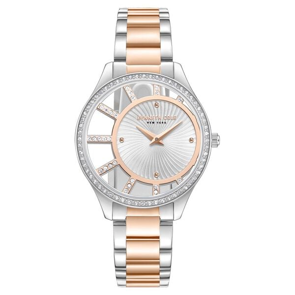 Kenneth Cole Quartz Analog Silver Dial Stainless Steel Strap Women's Watch, KCWLG0061604LD