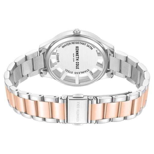Kenneth Cole Quartz Analog Silver Dial Stainless Steel Strap Women's Watch, KCWLG0061604LD