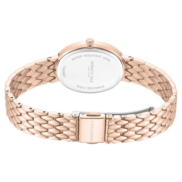 Kenneth Cole Quartz Analog White Dial Rose Gold Colour Stainless Steel Strap Women's Watch, KCWLG0068301LD