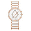 Kenneth Cole Quartz Analog White Dial White Stainless Steel & Ceramic Strap Women's Watch, KCWLG0062601LD