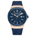 Kenneth Cole Quartz Analog with Date Blue Dial Silicone Strap Men's Watch, KCWGN0034403MN