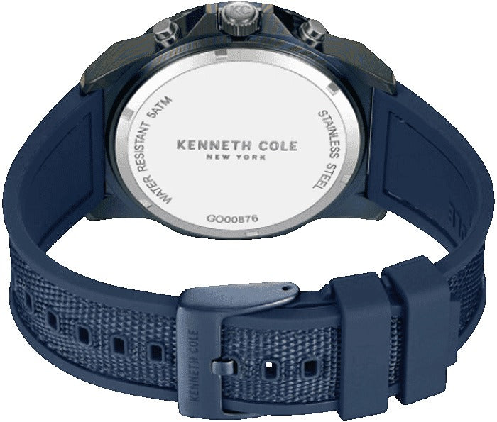 Kenneth Cole Quatz Blue Dial Chronograph Men's Watch, KCWGO0087601MN