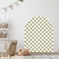 Khaki Checker Arch Wall Decal