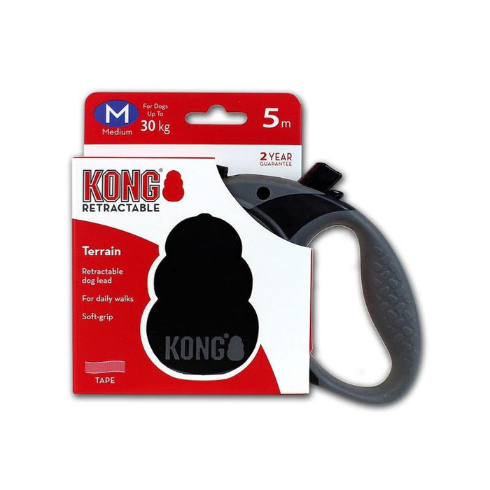 KONG | Dog Lead | Retractable 5m Tape - Black