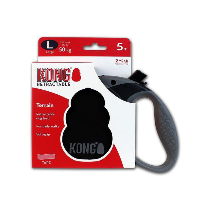 KONG | Dog Lead | Retractable 5m Tape - Black