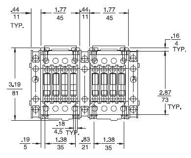 GE LAR01A1 3 pole UL/CE IEC rated reversing contactor 24 volt