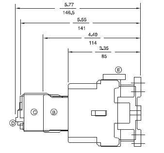GE LAR01AJ 3 pole UL/CE IEC rated reversing contactor 120 volt