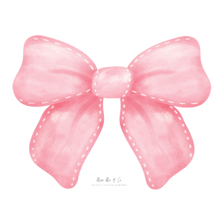 Large Pink Bow Wall Decal – 66cm x 85cm