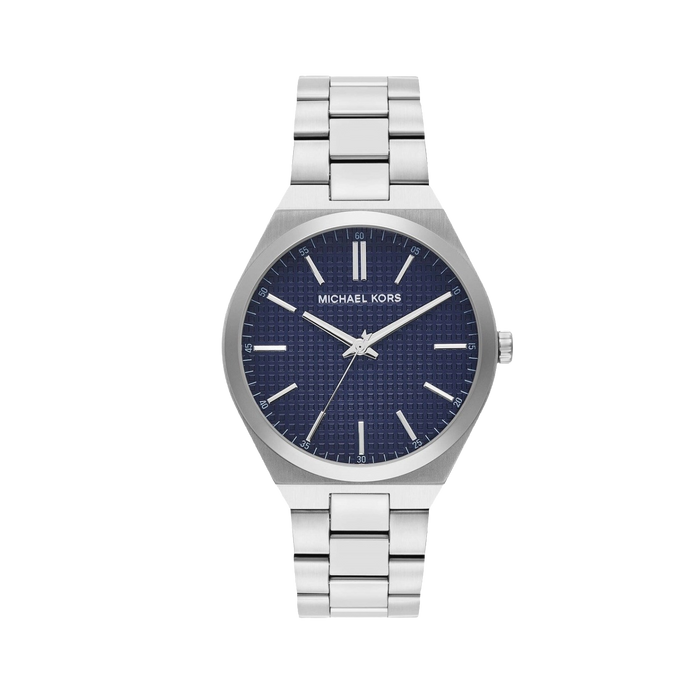 Michael Kors Lenox Quartz Blue Dial Analog Stainless Steel Men's Watch, MK9227