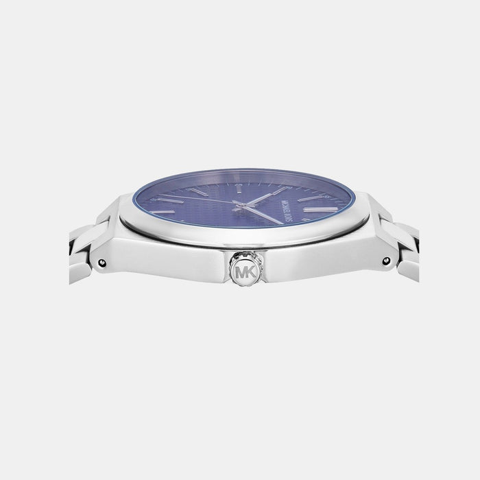 Michael Kors Lenox Quartz Blue Dial Analog Stainless Steel Men's Watch, MK9227