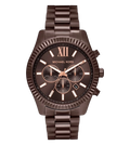Michael Kors Lexington Chronograph Brown Stainless Steel Men's Watch, MK9224