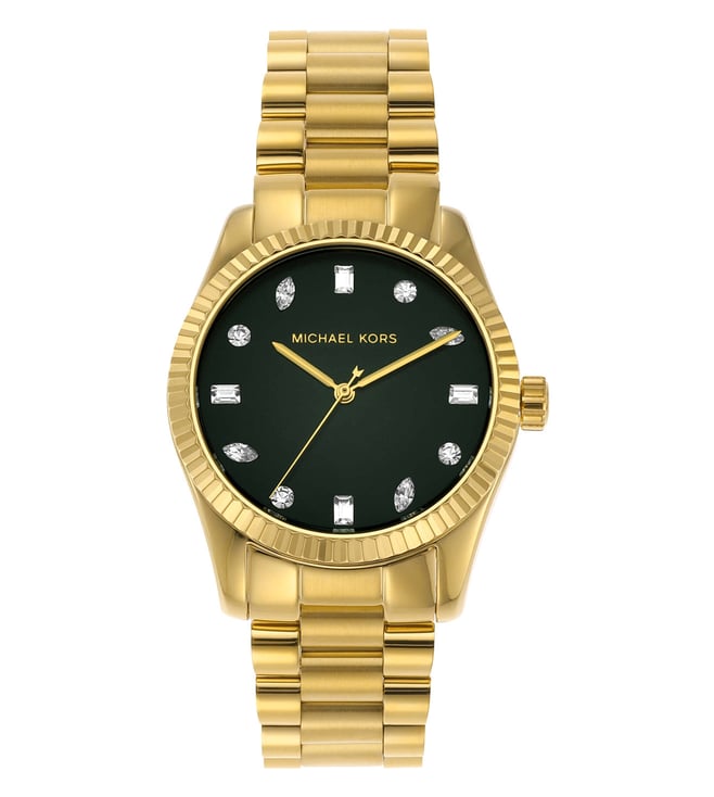 Michael Kors Lexington Three-Hand Gold-Tone Stainless Steel Women's Watch, MK7449