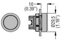 Lovato LPCQ105 Yellow Pushbutton