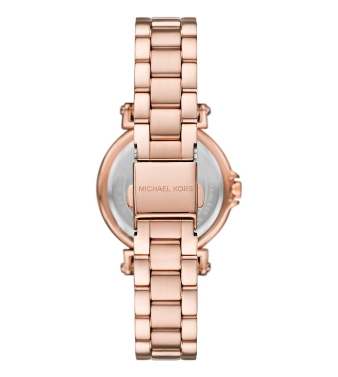 Michael Kors Maren Three-Hand Rose Gold-Tone Stainless Steel Women's Watch, MK7491
