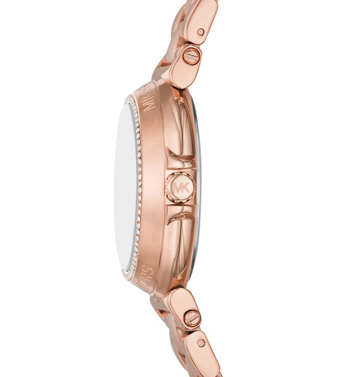 Michael Kors Maren Three-Hand Rose Gold-Tone Stainless Steel Women's Watch, MK7491