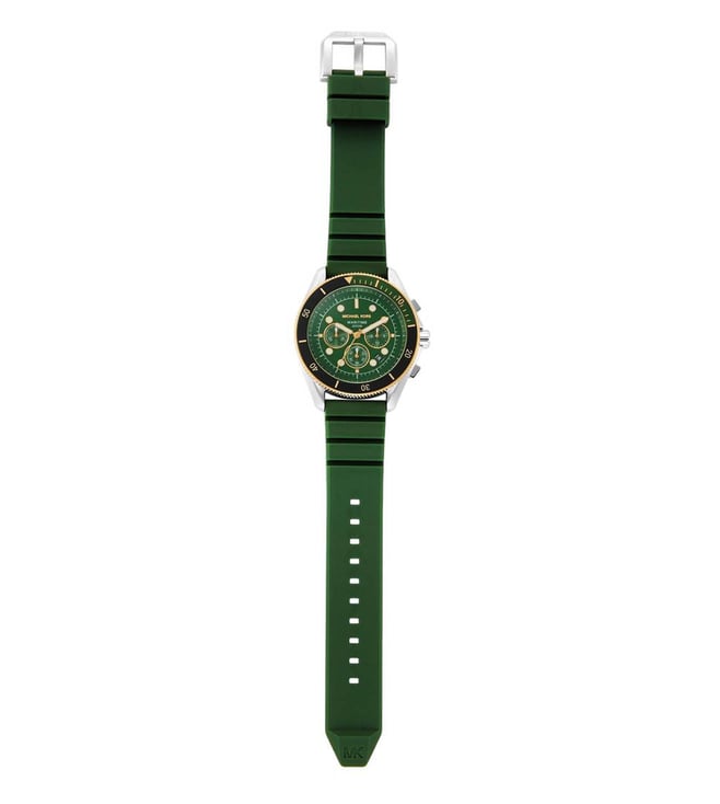 Michael Kors Maritime Chronograph Green Silicone Men's Watch, MK9214