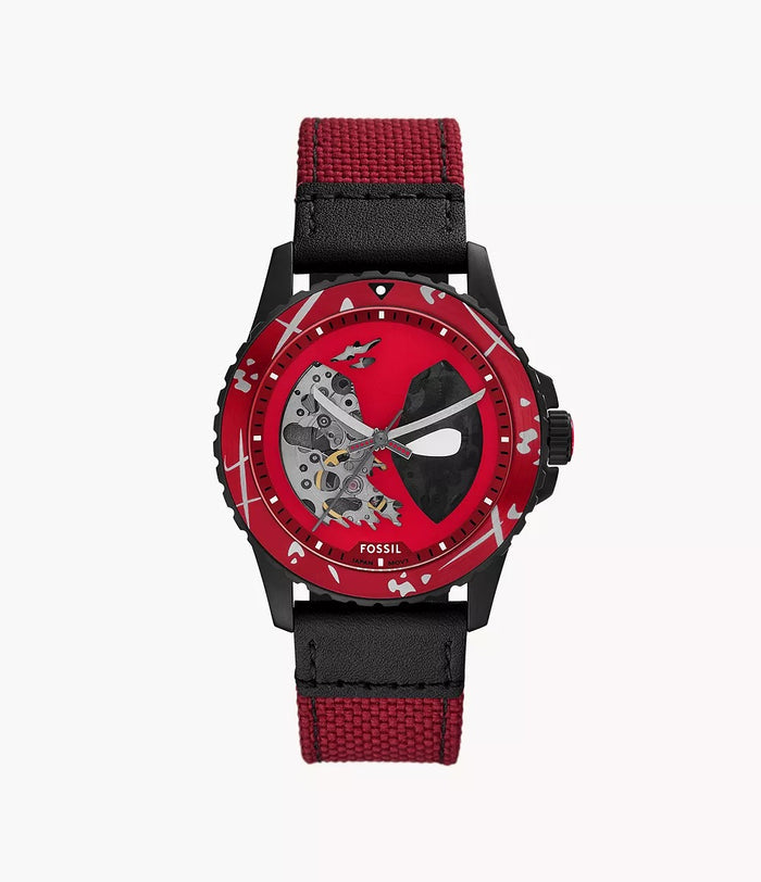 Marvel x Fossil Limited Edition DEADPOOL Automatic Men's Watch, LE1196SET