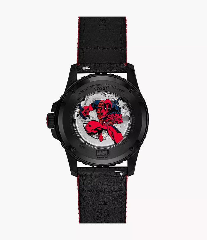 Marvel x Fossil Limited Edition DEADPOOL Automatic Men's Watch, LE1196SET