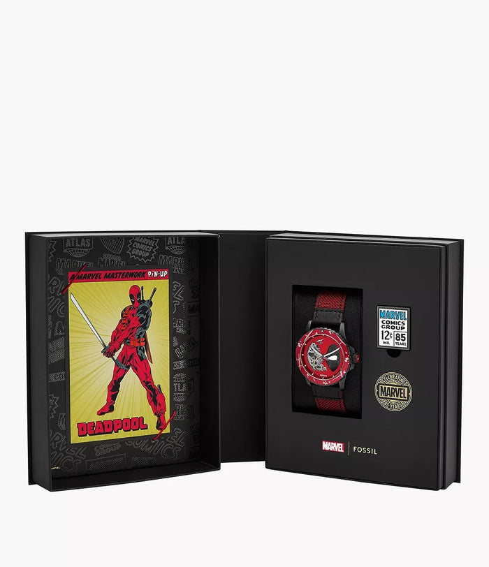 Marvel x Fossil Limited Edition DEADPOOL Automatic Men's Watch, LE1196SET