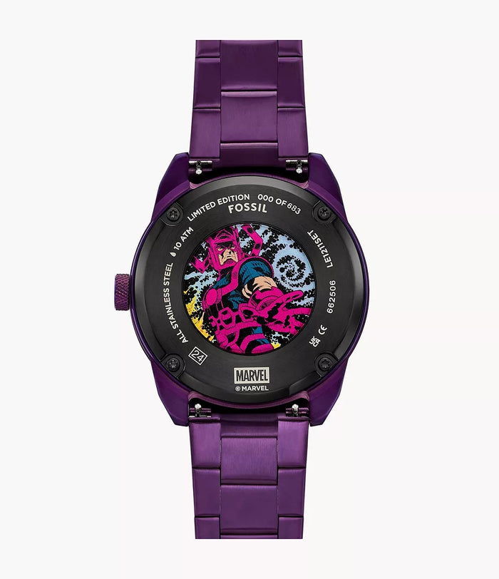 Marvel x Fossil Limited-Edition Galactus Quartz Three-Hand Men's Watch, LE1211SET