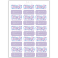 Mermaid Scales & Purple Kids’ Name Label Stickers (55mm x 21.5mm – Pack of 30)