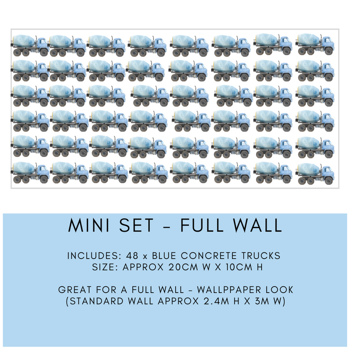 Mini Blue Concrete Truck Packs