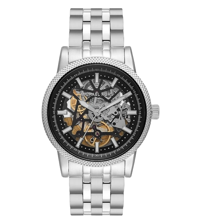 Michael Kors Oversized Hutton Silver-Tone Men's Watch, MKO1076