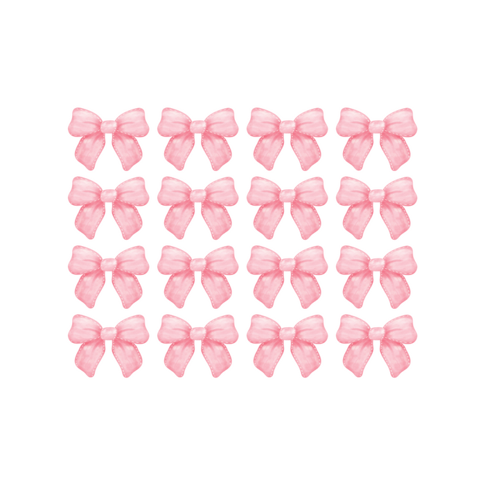 Pack of 16 Small Bow Wall Decals – Removable Nursery & Kids Room Stickers (14cm x 10cm each)