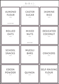 Pantry Labels – Square Vinyl Stickers (Pack of 12)