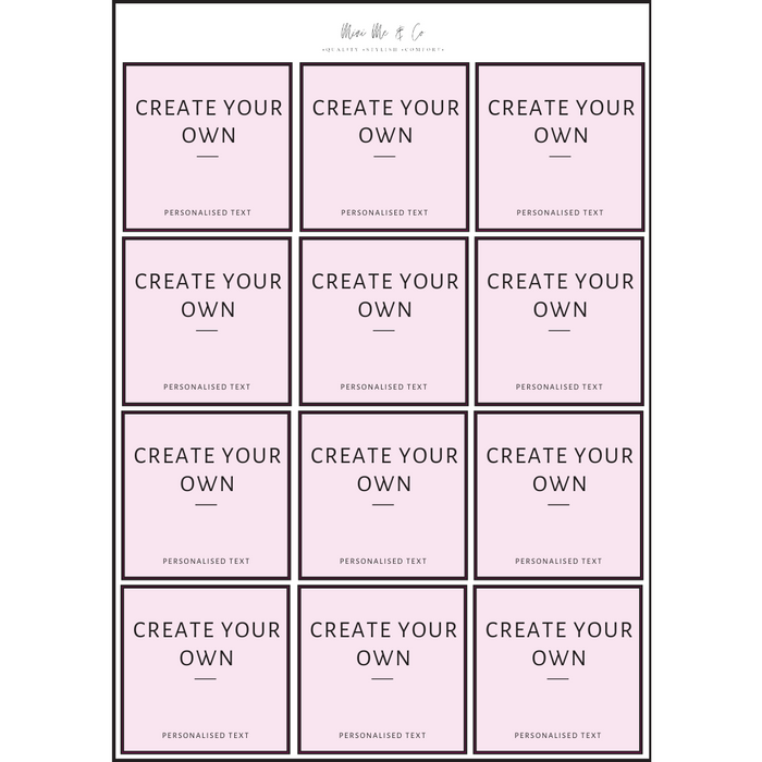 Pantry Labels – Square Vinyl Stickers (Pack of 12)