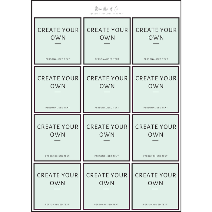 Pantry Labels – Square Vinyl Stickers (Pack of 12)