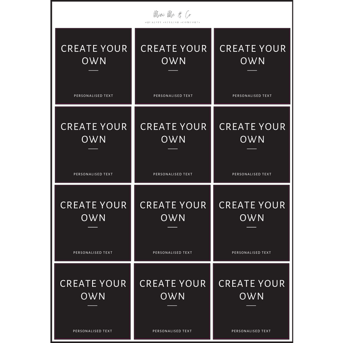 Pantry Labels – Square Vinyl Stickers (Pack of 12)