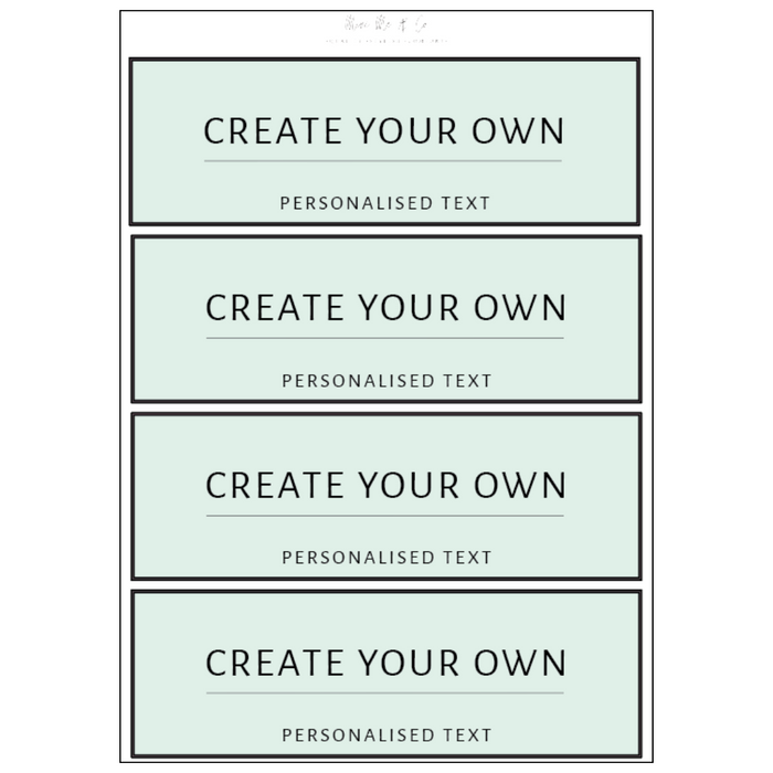 Personalised Storage Labels – Pack of 4  200mm x 65mm