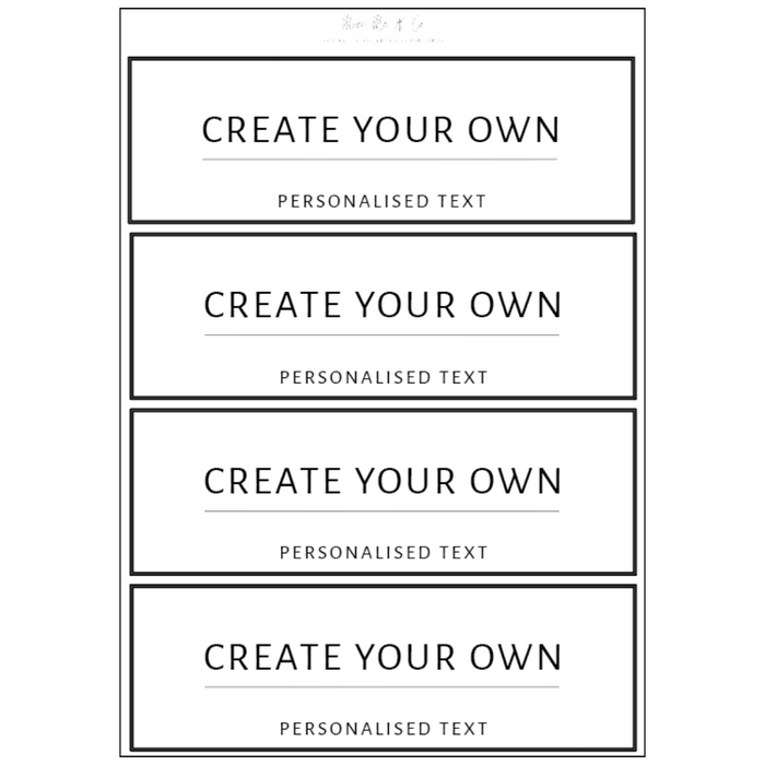 Personalised Storage Labels – Pack of 4  200mm x 65mm