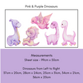 Pink and Purple Dinosaur Wall Decals