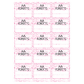 Pink Chevron Large Subject Label - 15 pack
